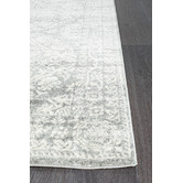 Network Rugs Oxus Silver &amp; Grey Power Loomed Modern Runner