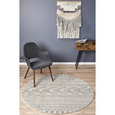 Network Rugs Lena Grey Power Loomed Modern Round Rug