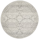 Network Rugs Oxus Silver & Grey Power Loomed Modern Round Rug | Temple ...