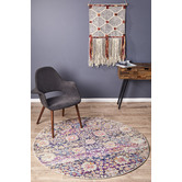 Network Rugs Zaire Colourful Power Loomed Modern Round Rug