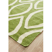Network Green Flat Weave Oval Print Wool Rug | Temple & Webster