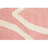 Network Rugs Soft Pink Flat Weave Oval Print Wool Rug