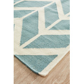 Network Rugs Chevron Flat Weave Rug Blue