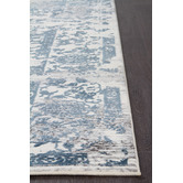 Network Rugs White and Blue Power Loomed Rug