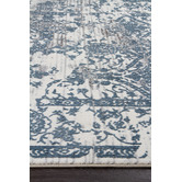 Network Rugs White and Blue Power Loomed Rug