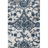Network Rugs White and Blue Power Loomed Rug