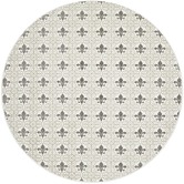 Network Rugs Silver Fleur de Lys Hand Braided Cotton Rug
