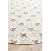 Network Rugs Silver Fleur de Lys Hand Braided Cotton Rug