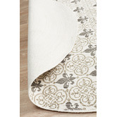 Network Rugs Silver Fleur de Lys Hand Braided Cotton Rug