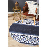 Network Rugs Navy Naval Hand Braided Cotton Rug