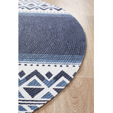 Network Rugs Navy Naval Hand Braided Cotton Rug