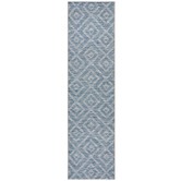 Network Rugs Blue &amp; Natural Diamonds Flat-Woven Indoor/Outdoor Rug