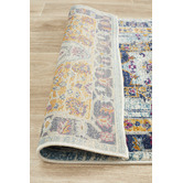 Network Rugs Rust &amp; Navy Tulip Vintage Look Rug