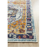 Network Rugs Rust &amp; Navy Tulip Vintage Look Rug