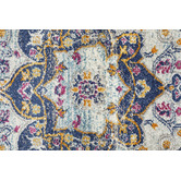 Network Rugs Rust &amp; Navy Tulip Vintage Look Rug
