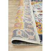 Network Rugs Rust &amp; Navy Tulip Vintage Look Rug