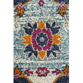 Network Rugs Rust &amp; Navy Tulip Vintage Look Rug
