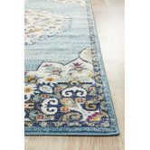 Network Rugs Blue Medallion Vintage Look Rug