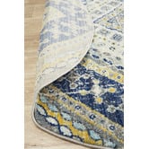 Network Rugs Navy &amp; Ivory Diamond Vintage Look Round Rug