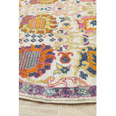 Network Rugs Multi-coloured Spring Vintage Look Round Rug