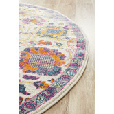 Network Rugs Multi-coloured Spring Vintage Look Round Rug