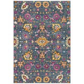Network Rugs Blue Floral Field Vintage-Look Rug