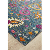 Network Rugs Blue Floral Field Vintage-Look Rug