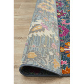 Network Rugs Blue Floral Field Vintage-Look Rug