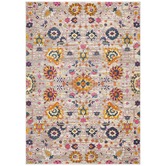 Network Rugs Multi-coloured Floral Field Vintage Look Rug