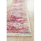 Network Rugs Pink &amp; Ivory Oriental Vintage Look Rug