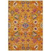 Network Rugs Rust Floral Field Vintage Look Rug