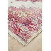 Network Rugs Pink &amp; Ivory Oriental Vintage Look Rug