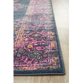 Network Rugs Navy &amp; Fuchsia Oriental Vintage Look Rug
