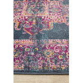 Network Rugs Navy &amp; Fuchsia Oriental Vintage Look Rug