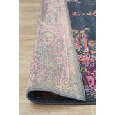 Network Rugs Navy &amp; Fuchsia Oriental Vintage Look Rug