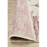 Network Rugs Pink &amp; Ivory Oriental Vintage Look Rug