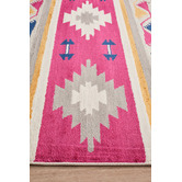 Network Rugs Crimson Pink Pastel Boho Geometric Rug