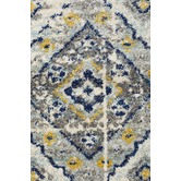 Network Rugs Navy &amp; Ivory Diamond Vintage Look Rug