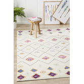 Network Rugs Ivory &amp; Pastel Boho Tribal Rug
