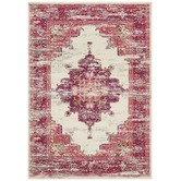 Network Rugs Pink &amp; Ivory Oriental Vintage Look Rug