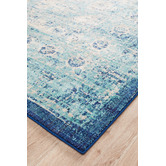 Network Rugs Blue Vintage Look Power Loomed Rug
