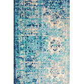 Network Rugs Blue Vintage Look Power Loomed Rug