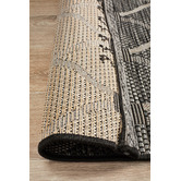 Network Rugs Black &amp; Natural Trellis Flat-Woven Indoor/Outdoor Rug