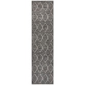Network Rugs Black &amp; Natural Trellis Flat-Woven Indoor/Outdoor Rug