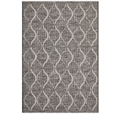 Network Rugs Black &amp; Natural Trellis Flat-Woven Indoor/Outdoor Rug