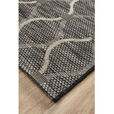 Network Rugs Black &amp; Natural Trellis Flat-Woven Indoor/Outdoor Rug