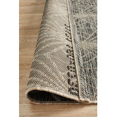 Network Rugs Black &amp; Natural Art Deco Flat Woven Indoor/Outdoor Rug