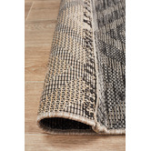Network Rugs Black &amp; Natural Diamonds Flat-Woven Indoor/Outdoor Rug