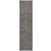 Network Rugs Black &amp; Natural Diamonds Flat-Woven Indoor/Outdoor Rug