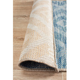 Network Rugs Blue &amp; Natural Diamonds Flat-Woven Indoor/Outdoor Rug